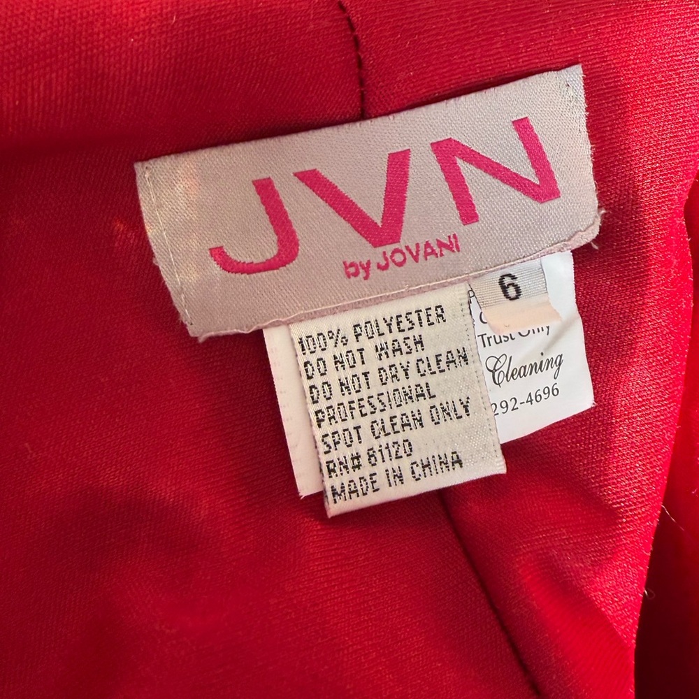 JVN by Jovani red graduation dress
